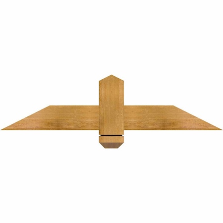Ekena Millwork Eugene Rough Sawn Timber Gable Bracket, Western Red Cedar, 36"W x 9"H x 2"D x 4"F, 6/12 Pitch GBW036X09X0204EUG00RWR